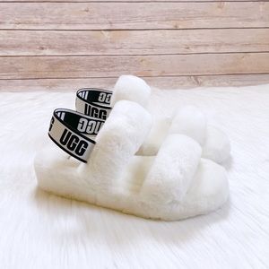UGG Oh Yeah Slide Slipper Sandals In White